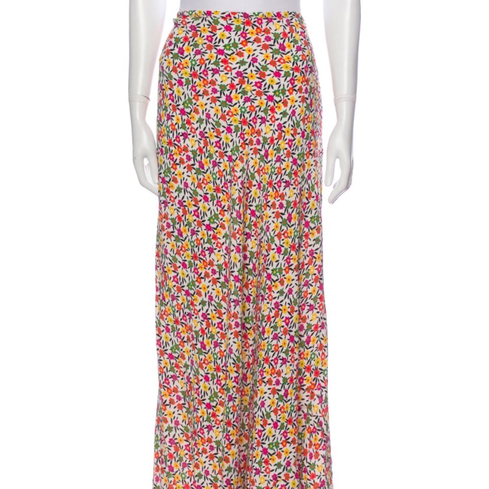 RIXO floral print long skirt